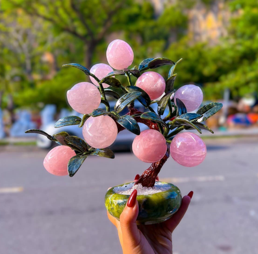Ý Nghĩa Và Công Dụng Cây Đào Đá Thạch Anh Hồng